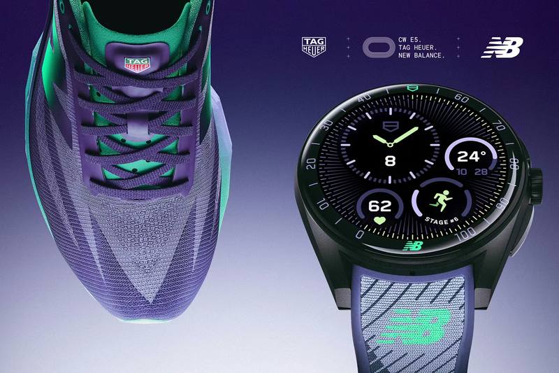 TAG Heuer Connected Calibre E5 and New Balance FuelCell SuperComp Elite v5